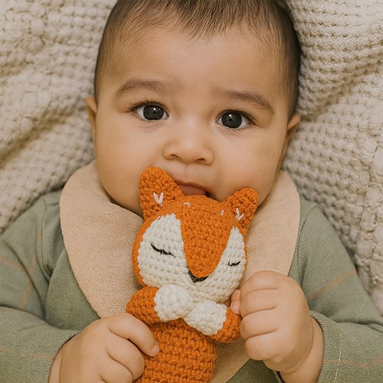 Doudou bebe modèle renard mignon, compagnon doux et sécurisant pour bébé