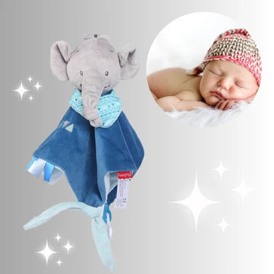Doudou elephant doux et léger pour bébé, facile à saisir, câliner et emporter partout