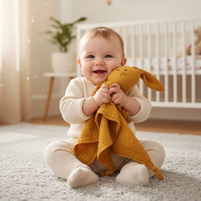 Doudou lapin mignon ultra doux pour bébé