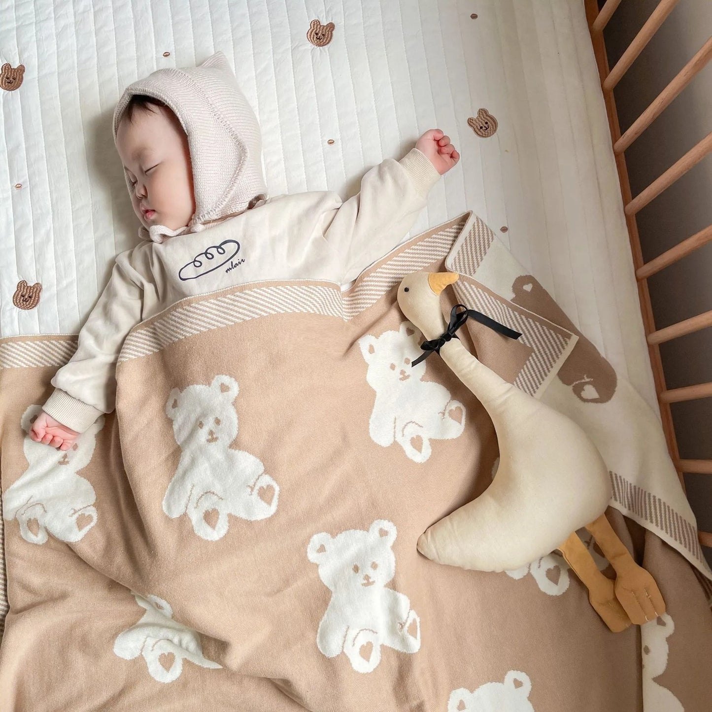 Doudou oie ultra doux pour bébé