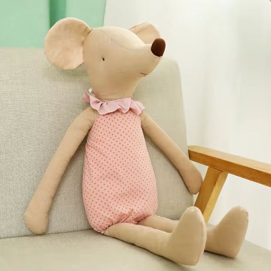 Doudou souris rose confortable, durable et de haute qualité pour le bonheur de bébé