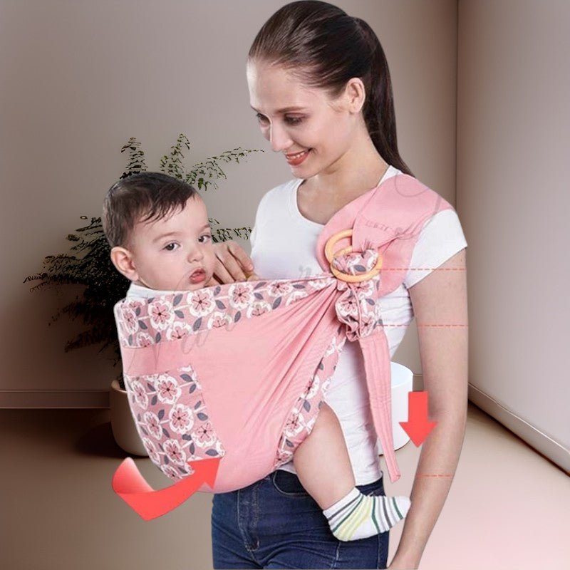 Echarpe de portage élégant et mignonne couleur rose à motif fleur pour bébé