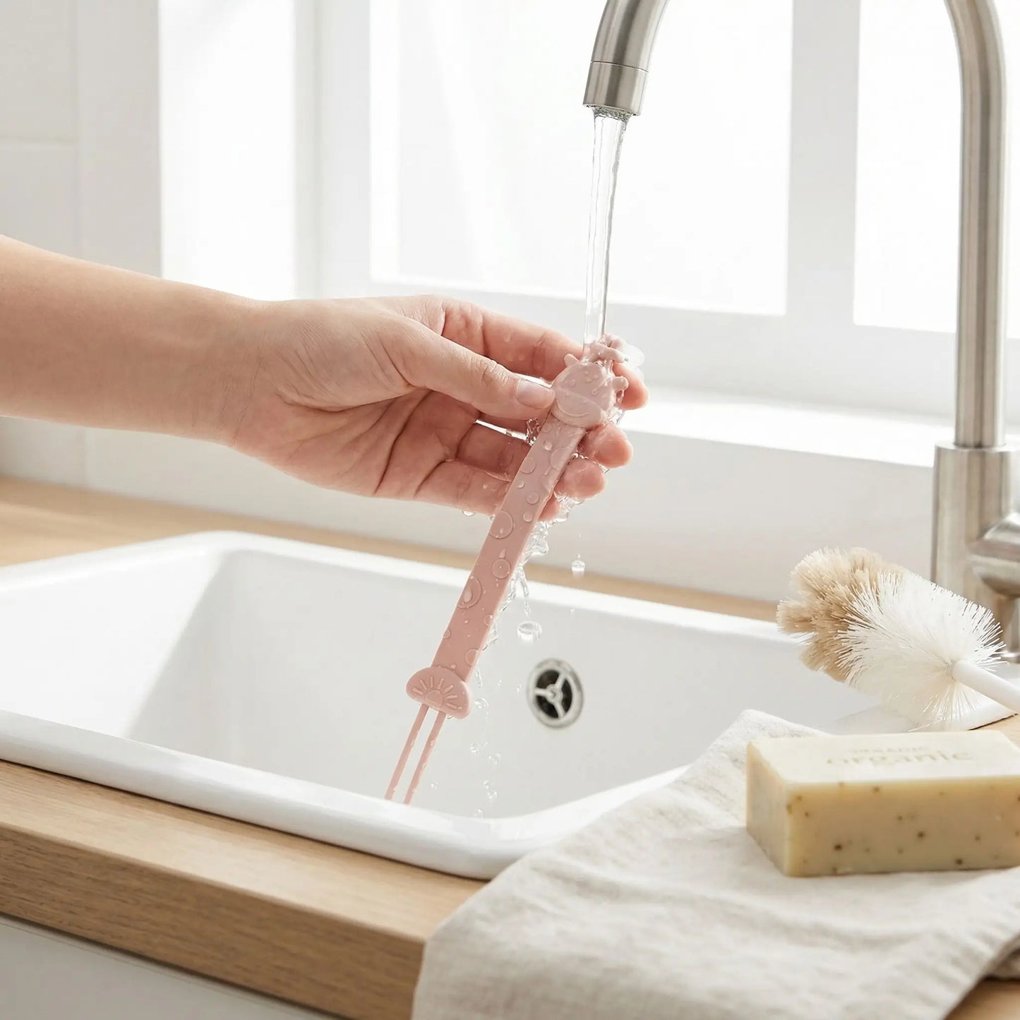 Attache tetine en silicone facile à nettoyer, hygiénique et pratique pour bébé