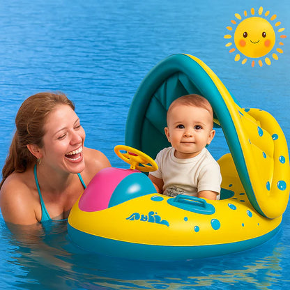Bouee bebe gonflable pour moments amusants à la piscine avec maman et bébé
