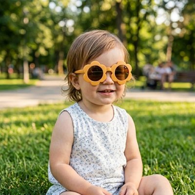 Lunette de soleil bébé jaune polarisée anti-éblouissement