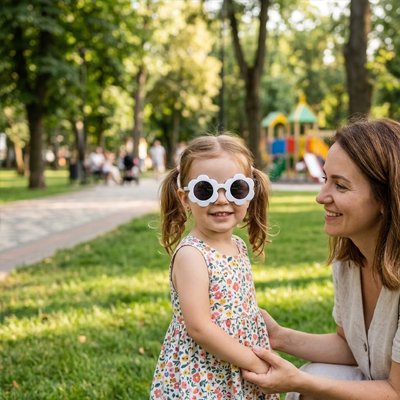 Lunette de soleil bebe blanche alliant style, protection UV et confort au quotidien