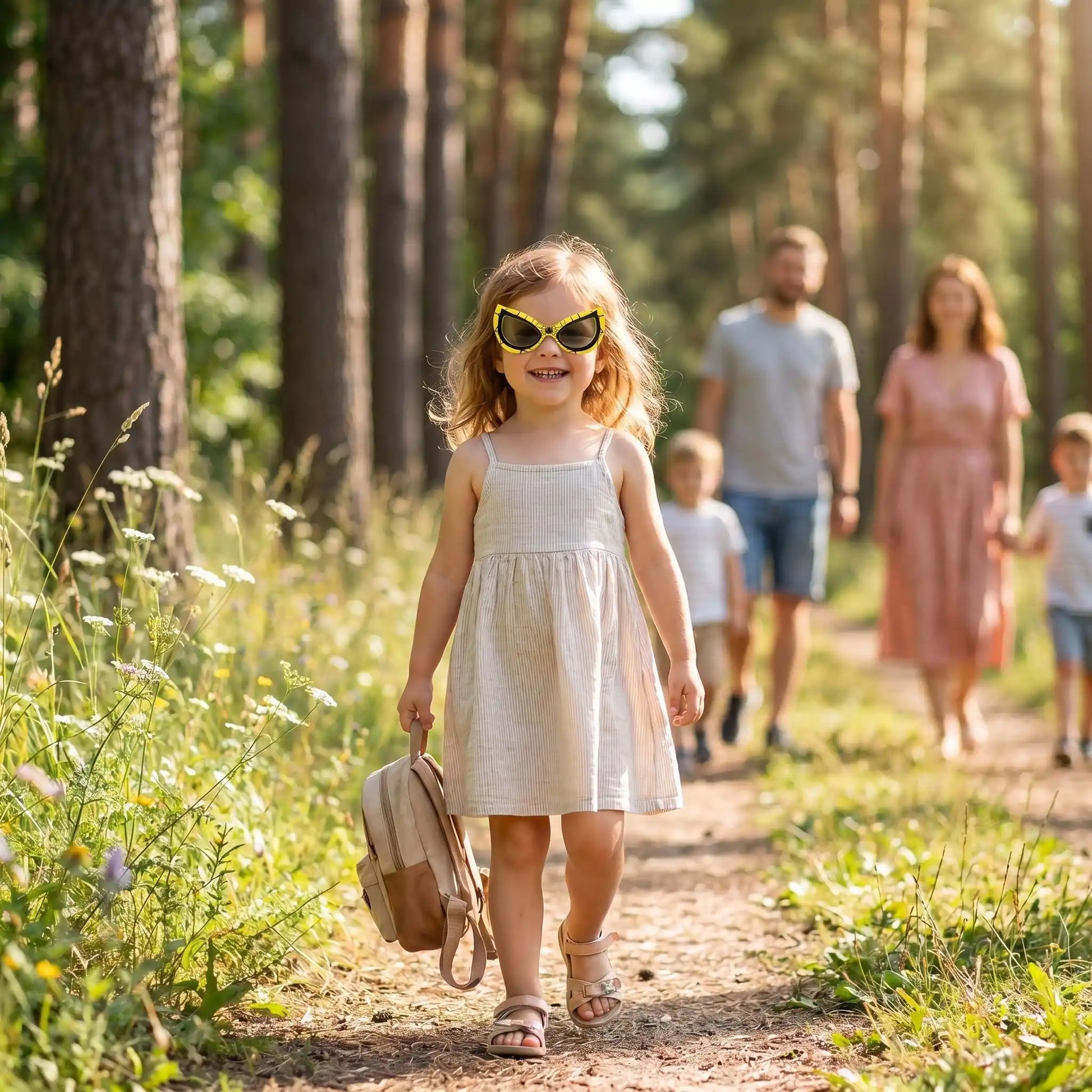 Lunette de soleil enfant jaune style super-héros avec design confortable et look tendance pour garçons et filles