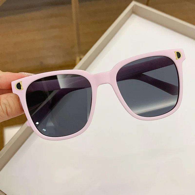 lunette de soleil enfant rose monture souple flexible sécurité maximale
