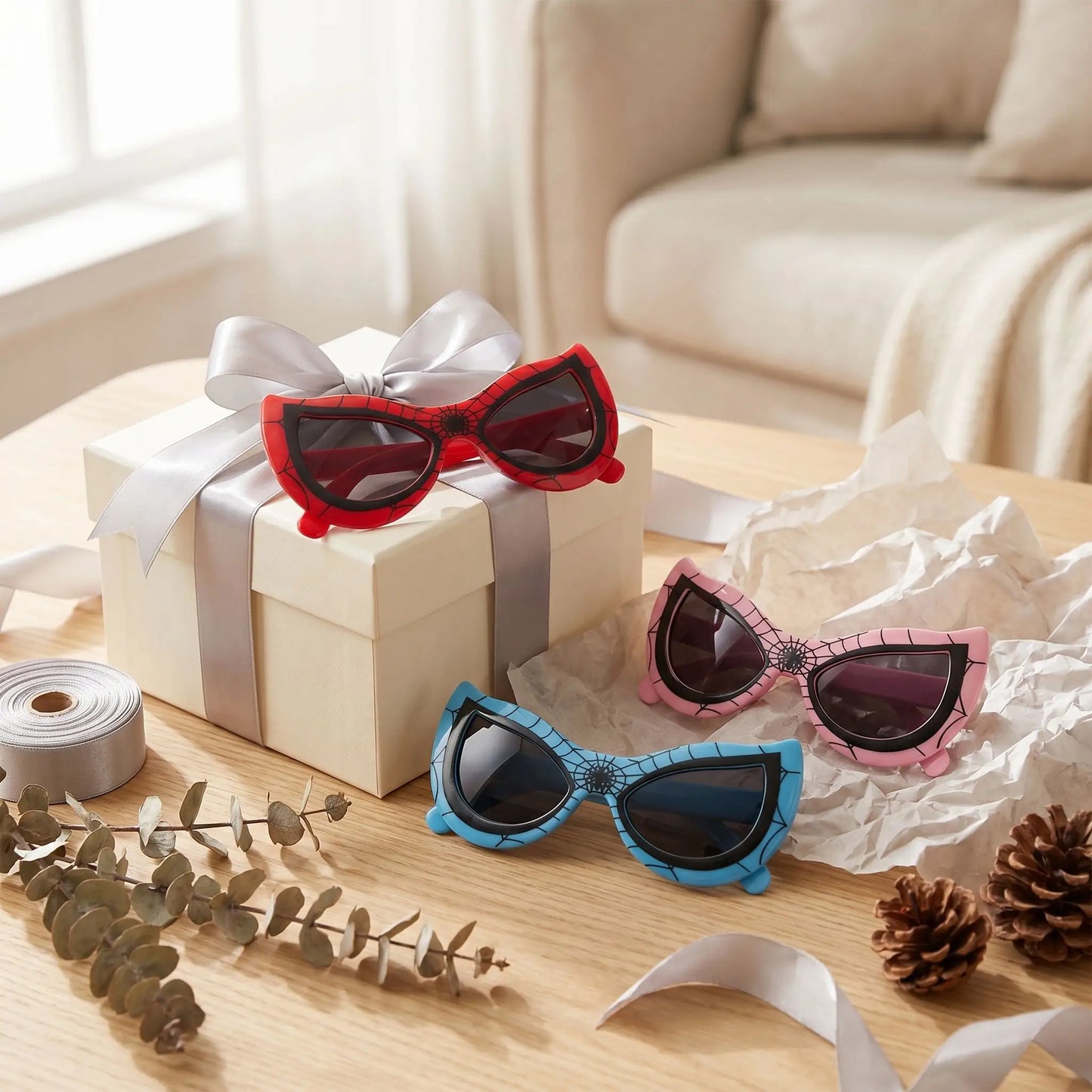 Lunette enfant protection solaire avec design araignée amusant et tendance