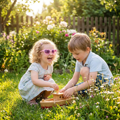 Lunette de soleil bébé rose avec motif cœur adorable pour enfant