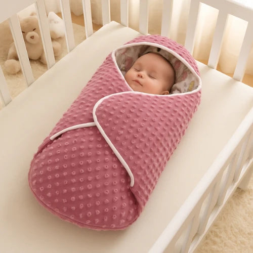 Nid d ange double-face rose fleurs pour sommeil bébé chaud et confortable