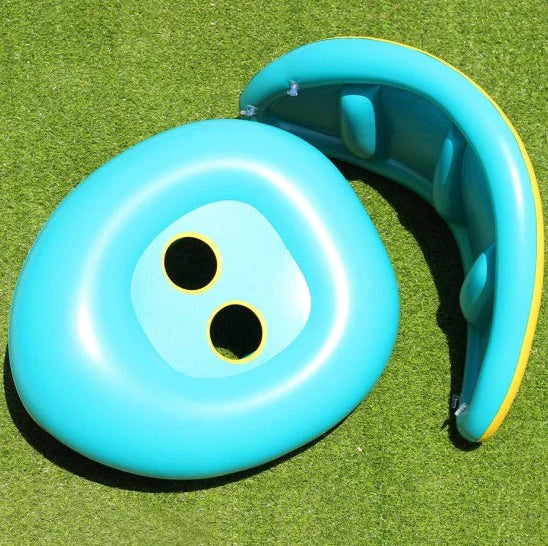 Ombrelle détachable sur bouee bebe gonflable pour piscine