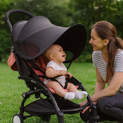 Ombrelle pratique par soleil pour poussette pour parents attentifs