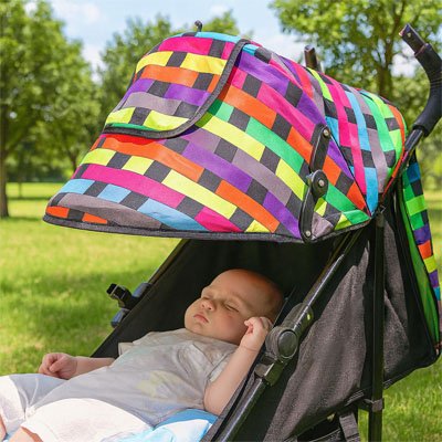 Par soleil pour poussette multi couleurs universel tissu respirant anti UV