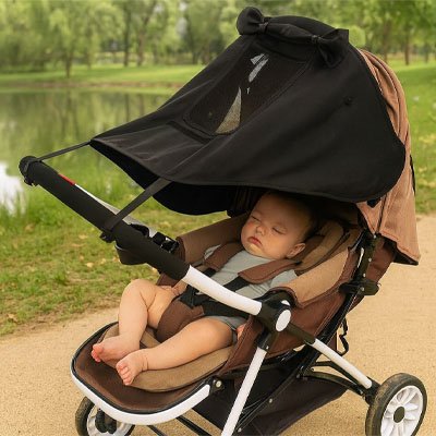 Par soleil pour poussette noir bebe confort et protection soleil