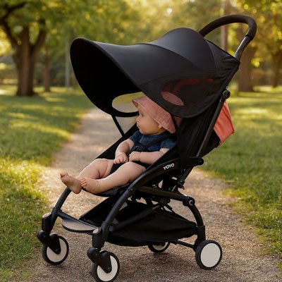Par soleil pour poussette réglable et design élégant