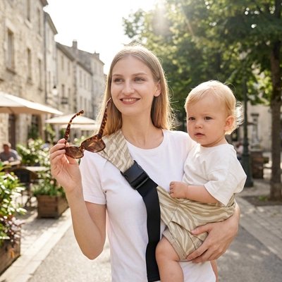 Porte bébé ergonomique pratique pour les promenades et voyages