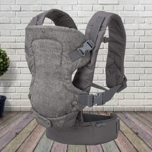Porte bebe physiologique gris, pratique et confortable pour bébé et parent