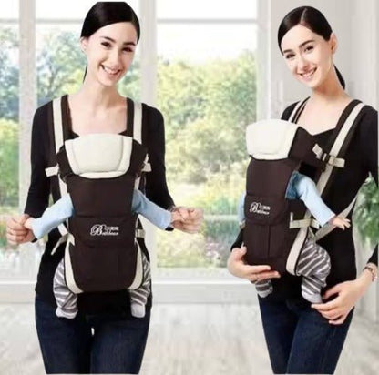 porte bébé physiologique en portage avant face à maman moment de tendresse avec bébé