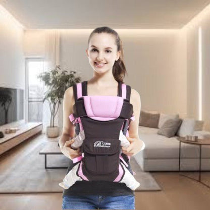 porte bébé physiologique rose ergonomique en portage avant pour un confort optimal