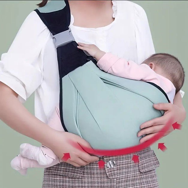 Porte bebe ergonomique en position C, offrant confort et soutien optimal 