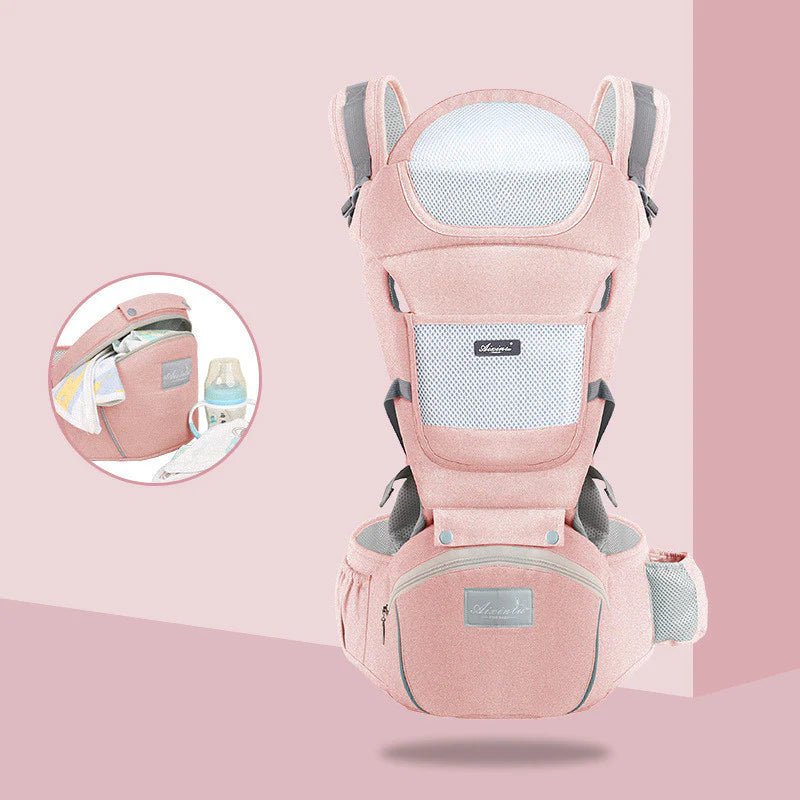 Porte bebe ventilé avec poche de rangement pratique pour accessoires
