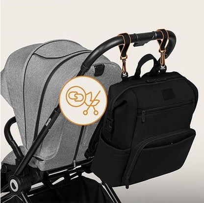 Sac a dos a langer noir au design unique alliant élégance et fonctionnalité