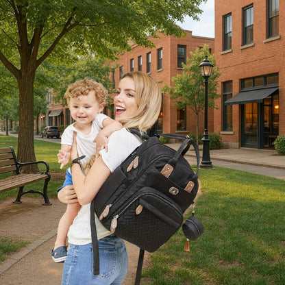 Sac à dos à langer smart très organisé avec multiples compartiments pour les affaires de bébé
