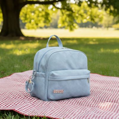 Sac a langer bebe luxe bleu grand capacité