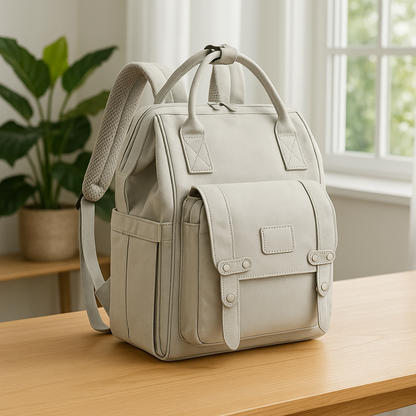 Sac à langer gris nomade et confortable idéal pour les déplacements avec bébé