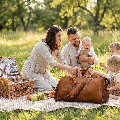 Sac à langer luxe idéal pour pique nique avec rangements pratiques