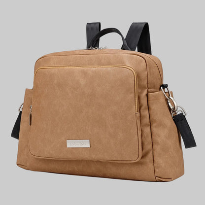Sac à langer luxe grande capacité marron avec multiples compartiments pour bébé