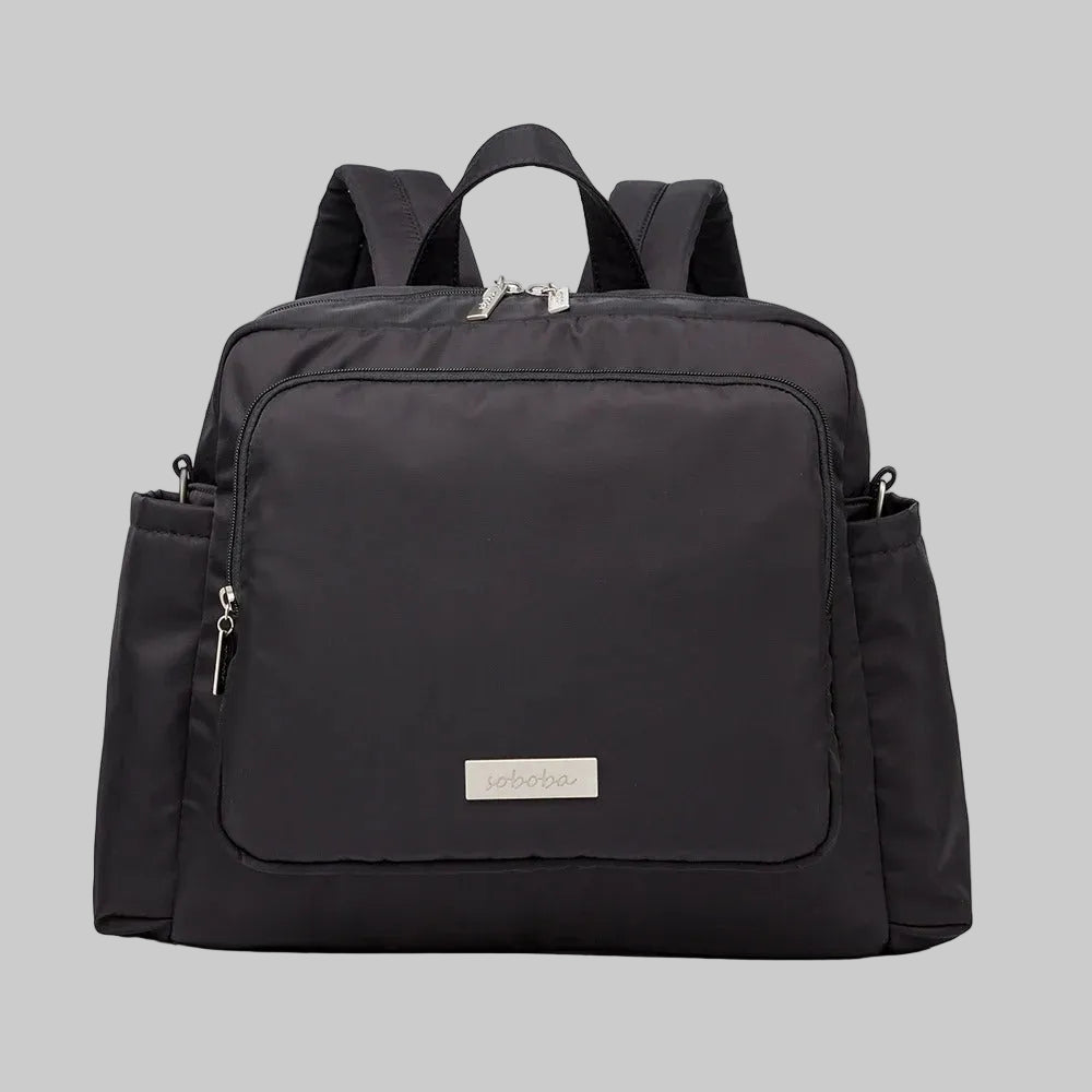 Sac à langer luxe grande capacité noir avec multiples compartiments pour bébé