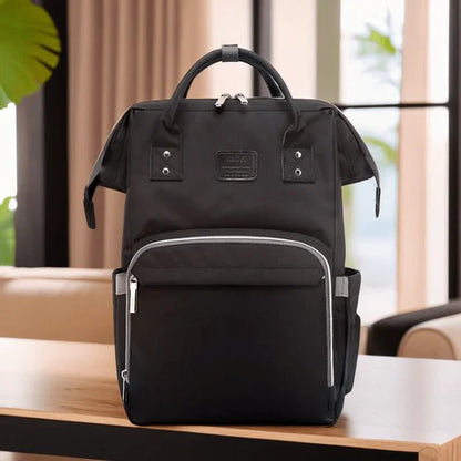 Sac a langer noir élégant et pratique pour parents modernes
