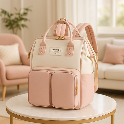 Sac a langer rose cadeau parfait pour maman organisée