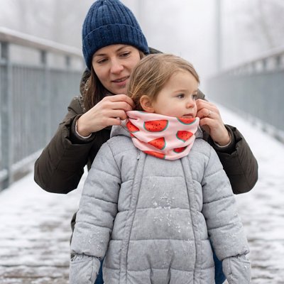 Snood enfant cache-cou idéal pour sortie