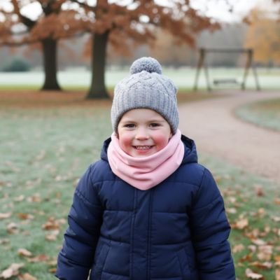 Snood enfant rose cache cou pratique