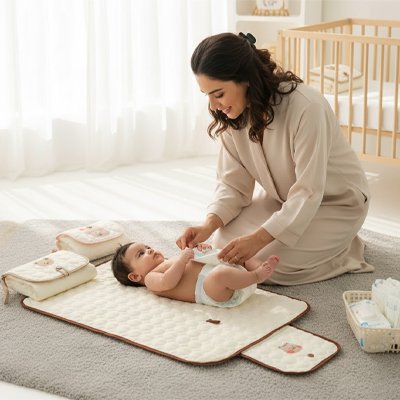 Tapis à langer bébé imperméable surface de change confortable et sécurisée