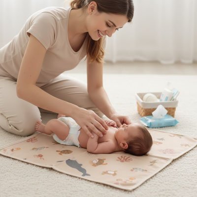 Tapis à langer nomade imperméable portable pour bébé