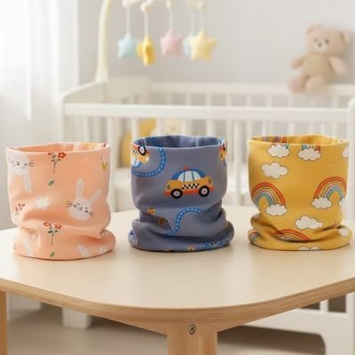 Variantes colorées et motifs du tour de cou bébé 