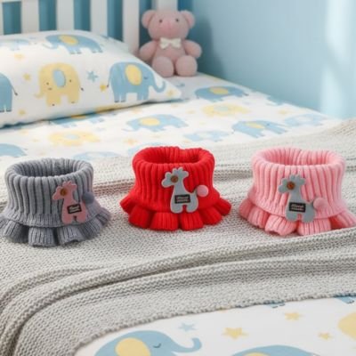 Tour de cou enfant avec motif girafe