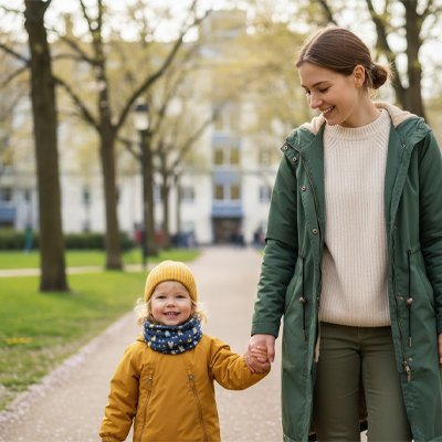 Tour de cou enfant avec motif ours bleu