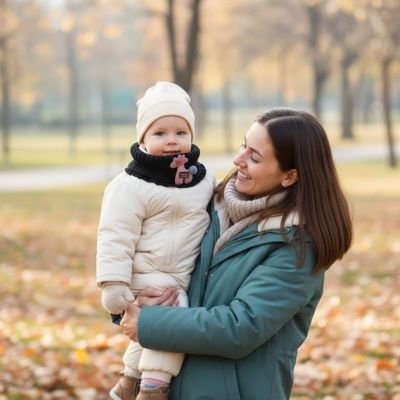 Tour de cou enfant noir avec motif girafe, doux et chaud pour l'hiver