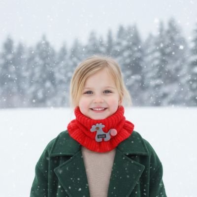 Tour de cou enfant rouge